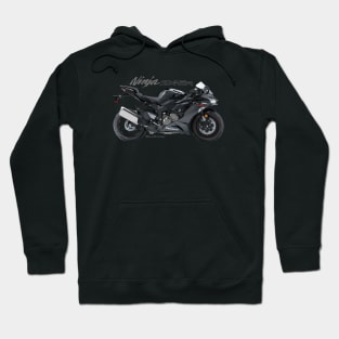 Kawasaki Ninja ZX-6R 20 black, sl Hoodie